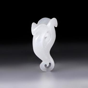 和田白玉掛件花卉