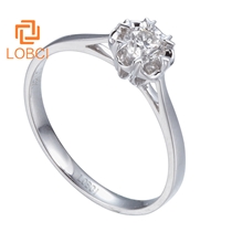 女士钻石戒指求婚定情钻戒订婚结婚戒指裸钻定制L204