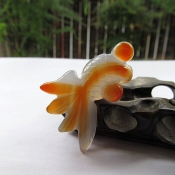 精美瑪瑙金魚吊墜(年年有魚)