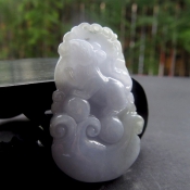 緬甸老坑細潤A貨紫羅蘭翡翠玉生肖鼠掛件/翡翠玉石十二生肖掛件/生肖玉墜/肖鼠開運吉祥物護身辟邪保平安/玉緣軒正品