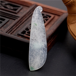 天然翡翠掛件--老坑冰種細膩潤澤隨形掛件