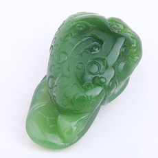 天然和田玉碧玉金蟾吊墜★碧玉富貴金蟾蜍玉墜★吸財旺財除小人