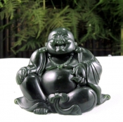 精品青玉細膩油潤喜樂笑佛擺件/彌勒佛玉佛擺件/佛公笑佛雕件擺件/玉緣軒正品