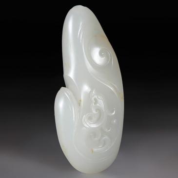 葛洪作品新疆天然和田玉羊脂玉白玉籽料掛件龍行天下玉雕大師收藏