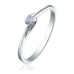 【灵犀】小心意系列时尚闪耀白色18K金镶钻石戒指