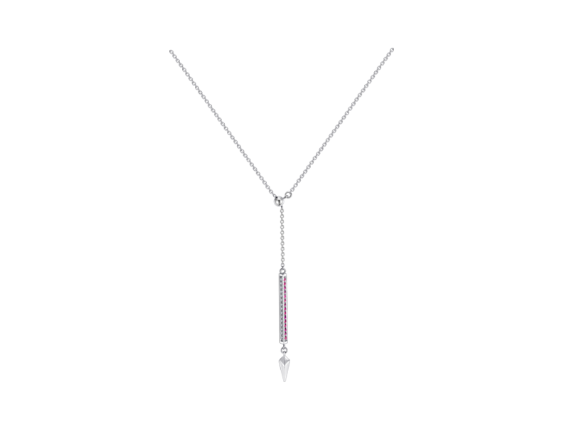 白18K金钻石宝石项链炫动系列-MS-NWVA-00226