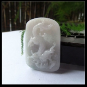 純天然緬甸翡翠A貨龍騰祥瑞玉牌掛件/玉石騰龍玉佩/龍圖案生肖龍玉牌項墜/玉緣軒正品