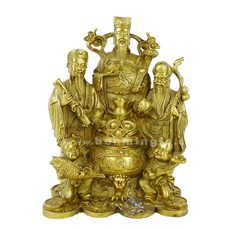 開光銅器擺件★福祿壽聚寶盆家居擺設★招財納福鎮宅