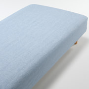 麻平织床罩/S/浅蓝色100×200×18-28cm用