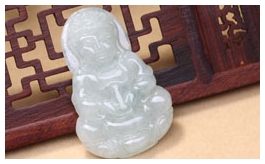 天然翡翠掛件-老坑冰糯種清雅淺綠均色雙面精雕慈悲辟邪觀音