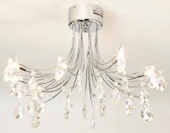 ChromeInaFlushCeilingLightFitting