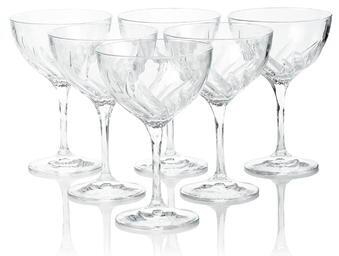 CrystalSetOf6FluenteChampagneSaucers