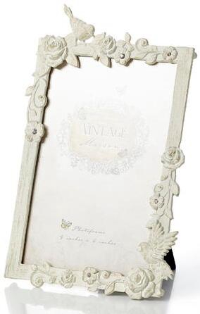 CreamBirdAndFloralFrame