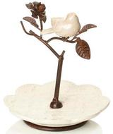 GlazedBirdTreeJewelleryHolder,White