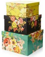 SetOf3FloralPrintedBoxes,Multi