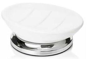 WhiteMetalBaseSoapDish