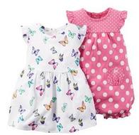 Carter'sNewborn&InfantGirl'sDress&Creeper-Butterflies&Dots