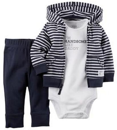 Carter'sNewborn&InfantBoy'sBodysuitHoodieJacket&Pants-Striped