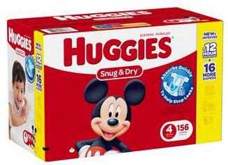 Huggies Snug and Dry Diapers, Size 4, 156 Ct.