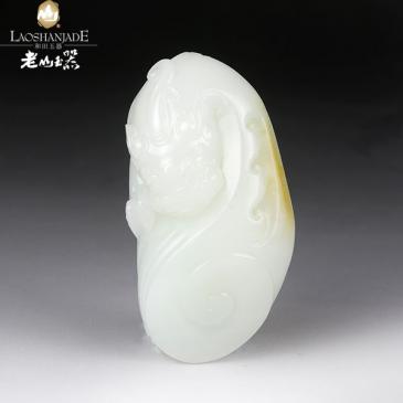 老山玉器新疆和田玉羊脂玉籽料把件獸專柜正品附帶證書