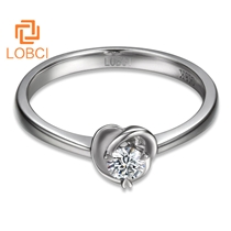 洛宝希女士钻石戒指求婚定情钻戒订婚结婚戒指裸钻定制L165
