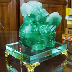精品仿青玉貔貅擺件★開光樹脂皮休工藝品擺設(shè)★旺財鎮(zhèn)宅化煞保平安