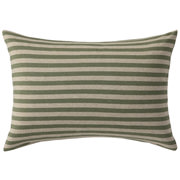 棉天竺枕套43×63cm用/混绿色条纹