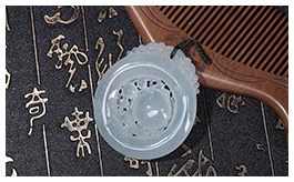 天然翡翠掛件--老坑冰種清亮細膩晴水綠均色潤澤晶瑩福運連連