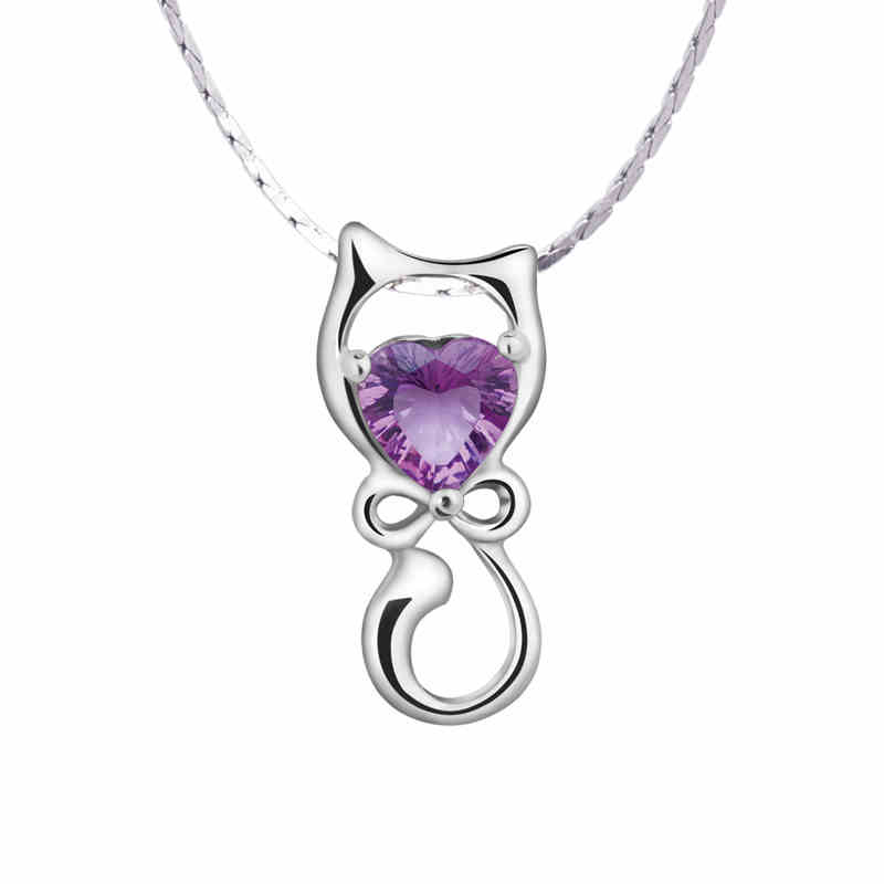 石头记项链天然紫水晶富贵猫新品332803719可爱小猫咪乖巧活泼寓意幸福美丽送给她一份美好的爱的礼物
