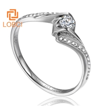 洛宝希女士钻石戒指求婚结婚钻戒3EX完美切工裸钻定制LA190