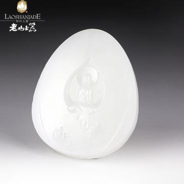 新疆和田玉玉牌佛祖44.65g專柜正品附帶證書