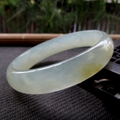 天然A級冰透岫巖玉精美玉手鐲/遼寧岫玉湖綠玉手鐲/玉石鐲子冰種玉鐲子/玉緣軒正品