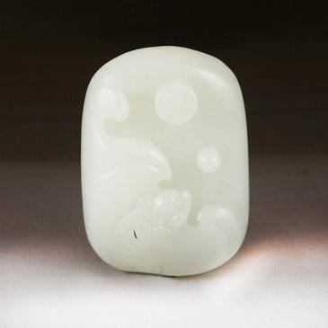 新疆天然和田玉白玉掛件福在眼前一口價吊墜專柜正品附帶證書包郵