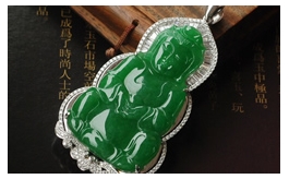 18K白金鑲鉆天然翡翠掛件--老坑糯種滿(mǎn)綠細(xì)膩潤(rùn)澤滿(mǎn)包金奢華鑲嵌佛光普照圣潔觀音