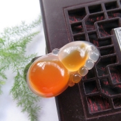 純天然巴西瑪瑙玉飽滿玉葫蘆吊墜掛件/玉緣軒正品
