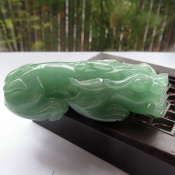 純天然東陵玉滿綠招財(cái)辟邪貔貅把玩件小擺件