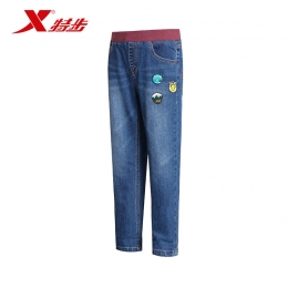 特步專柜同款秋冬男童牛仔褲個(gè)性時(shí)尚百搭男童運(yùn)動(dòng)褲685425740108