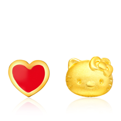 HelloKitty凱蒂貓黃金足金耳釘