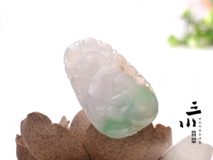 特價糯種天然A貨翡翠福祿壽喜吊墜
