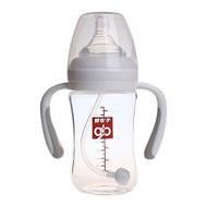 好孩子母乳实感宽口径握把吸管玻璃奶瓶180ml粉白B80367