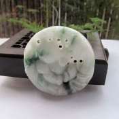 天然緬甸翡翠a貨可愛熊貓掛件