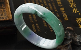 天然翡翠手鐲--老坑冰糯種春帶彩細(xì)潤厚實(shí)圓鐲(56)