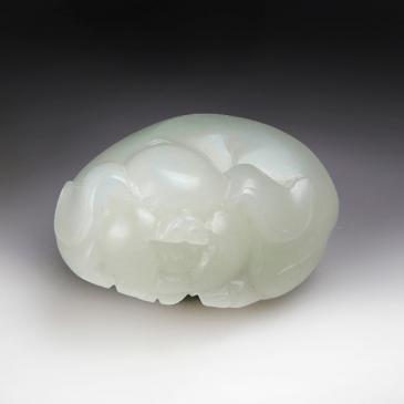 老山御道作品新疆天然和田玉白玉掛件福豬吊墜專柜正品附帶證書收藏