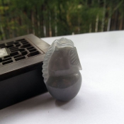 純天然新疆和田玉煙紫玉葫蘆吊墜