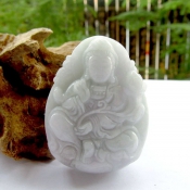 緬甸翡翠A貨蓮花大觀音玉佩/翡翠玉石觀音掛件/蓮花大觀世音項墜/玉緣軒正品