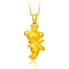 TeddyAngel天使翅膀黃金足金吊墜