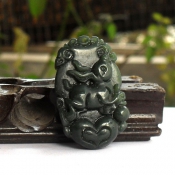 和田青玉十二生肖兔掛件