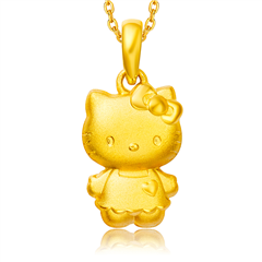 【網店尊享款】HelloKitty凱蒂貓黃金足金吊...