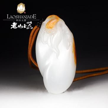石桂新作品和田玉羊脂玉籽料掛件如意連連大師作品