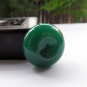 飽滿瑩潤純天然瑪瑙藍(lán)綠色平安扣/玉緣軒正品